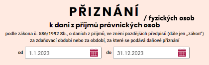 daňové přiznání online