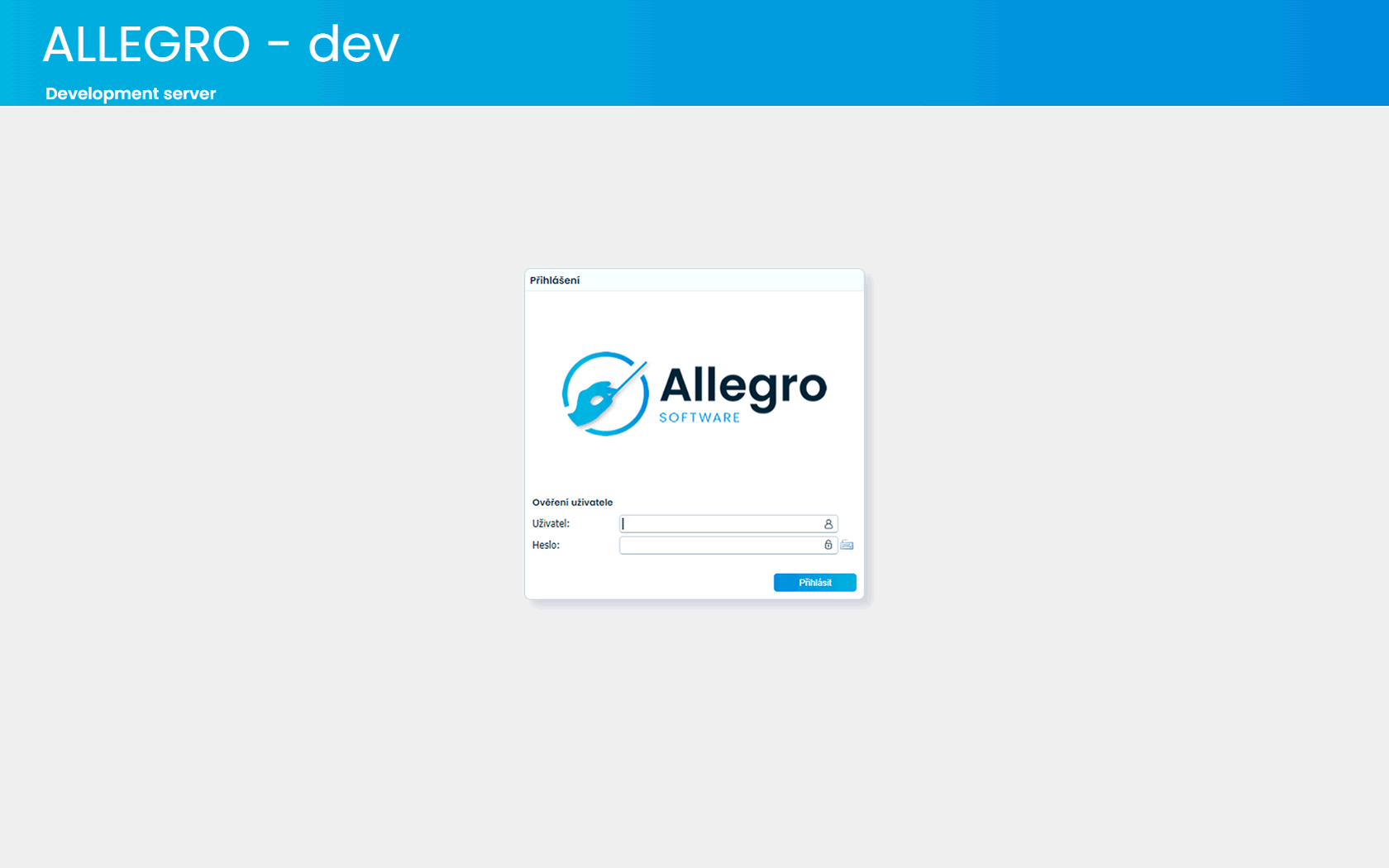 Přihlášení do Allegra