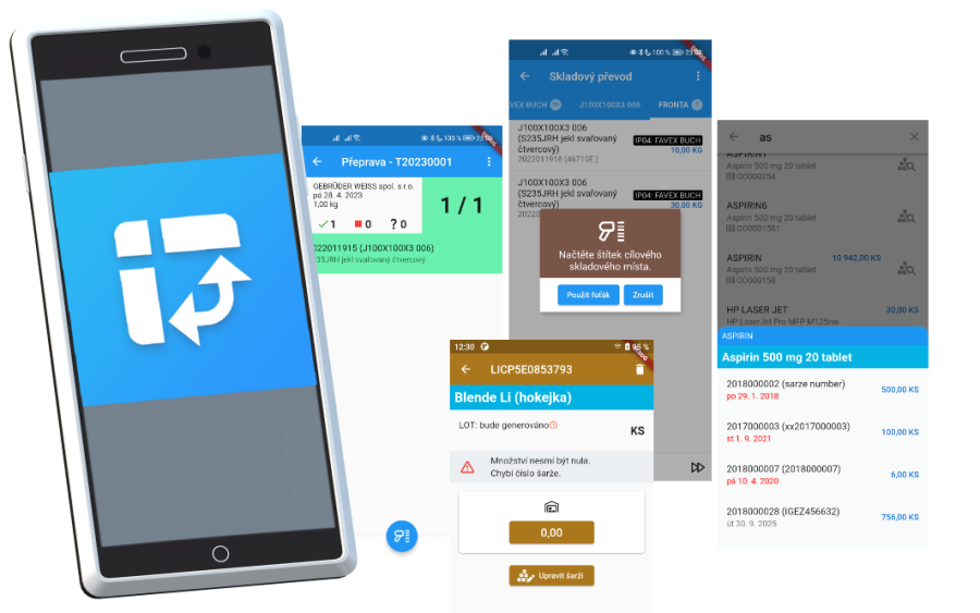 Mobilní skladová aplikace